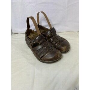 Footprints by Birkenstock Size 7 Madeira Fisherman Coffee Brown Leather Sandals